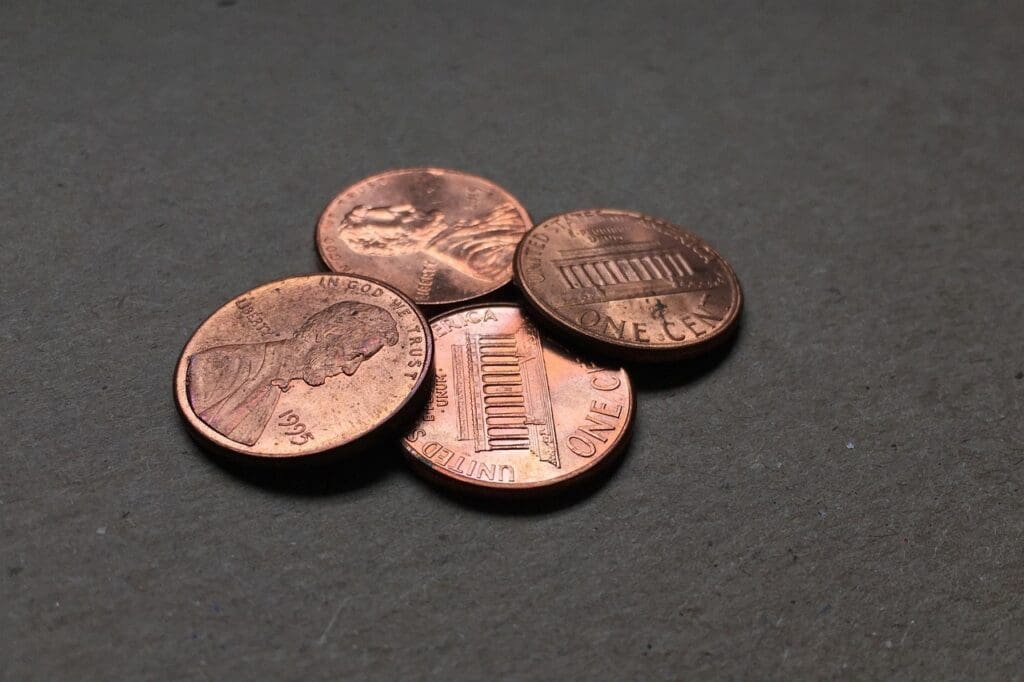 US penny coin